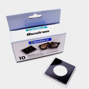 27mm - 10 Quadrum Square Coin Capsule Holders 1/2 oz $25 US Gold American Eagle