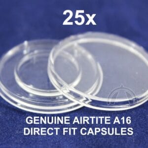 25 Airtite Coin Capsule Holders 16.5mm Direct Fit for 1/10 oz Gold Eagle