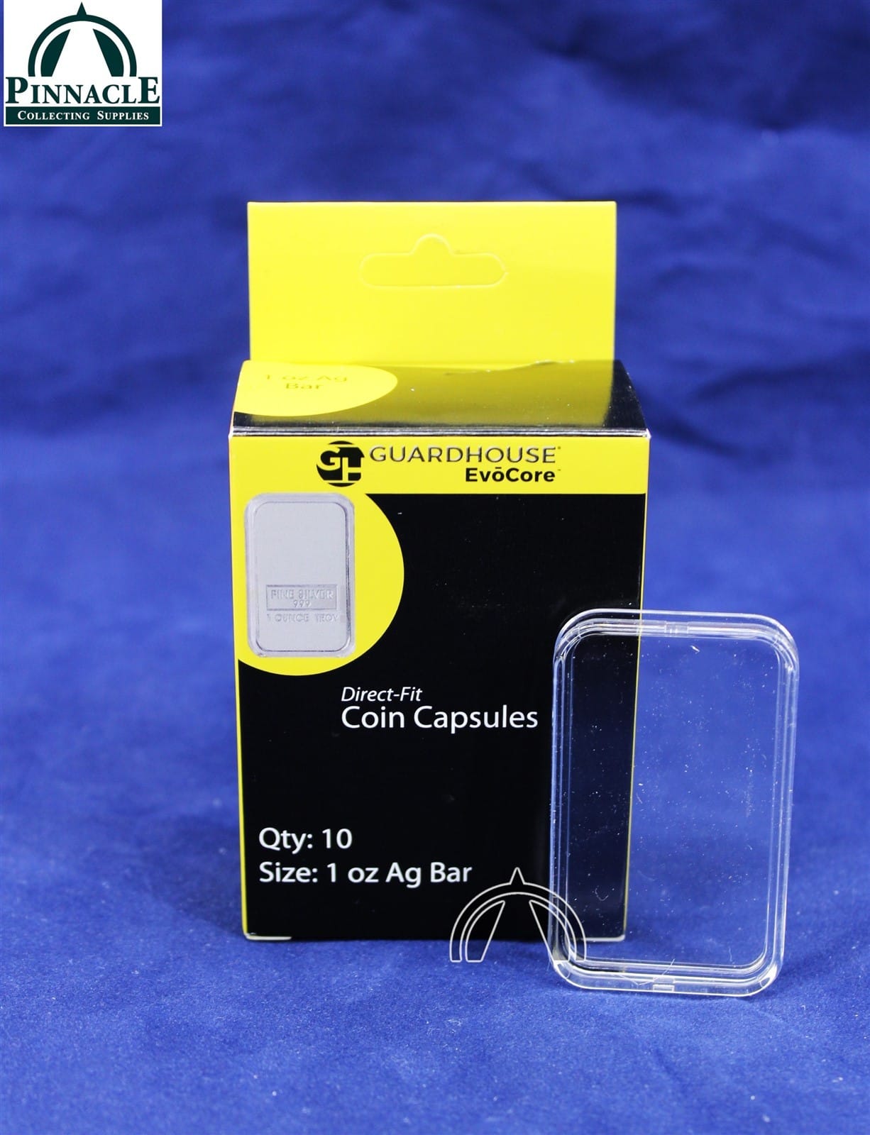 Box Of Ten 1Oz Silver Bar Direct Fit Coin Capsules By Guardhouse 1 1oz Silver Bar direct fit capsules