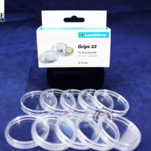 10 Direct Fit 33mm Coin Capsules for South Africa 1oz Gold Krugerrand