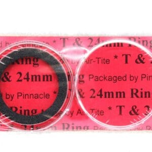 1 Pack GENUINE AIRTITE COIN CAPSULE HOLDER with 24mm BLACK RING for US QUARTERS