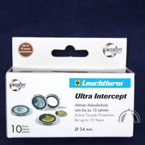 10 Pack of 34mm Ultra Intercept Coin Capsule for Canada 1/2oz Silver Maple Leaf