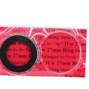27mm GENUINE Coin Capsule & 27mm Black Ring for 1/2oz Gold Krugerrand