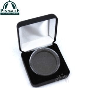 Black Leatherette Display Box for Airtite Coin Capsule Model I, Ext Diam 51.58mm
