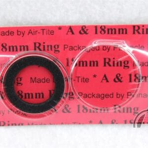 Model A Genuine Airtite Coin Capsule 18mm Black Ring US Dime, 1/10oz Gold Panda