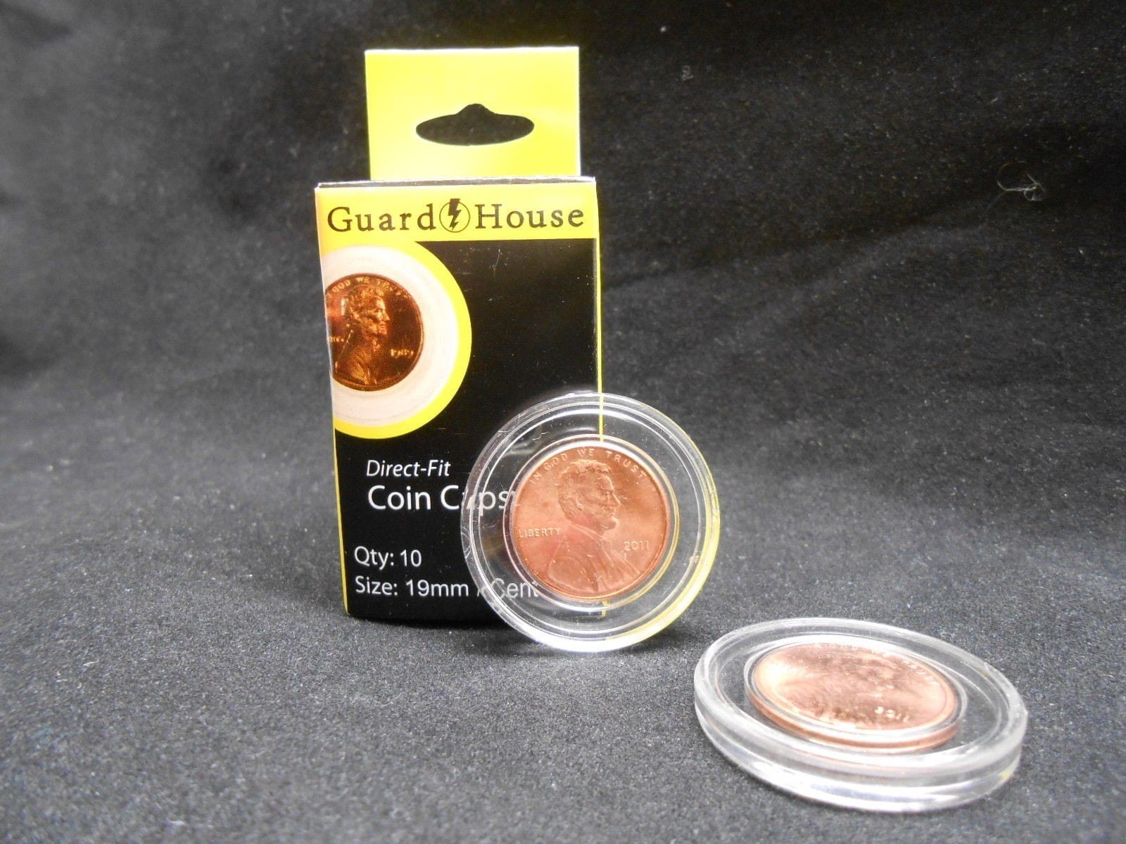 10 Direct Fit Guardhouse Coin Capsule Holders For Us Penny &Amp; Other 19Mm Coins 1 10 Direct Fit Guardhouse Coin Capsule Holders for US Penny & Other 19mm Coins
