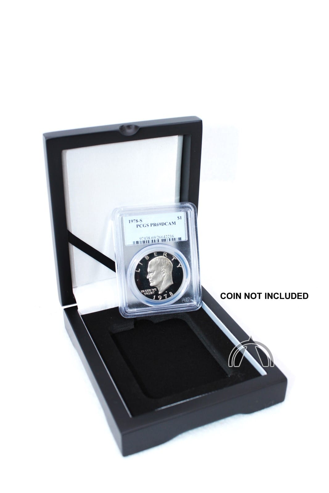 Black Wood Display Box For 1 Certified Coin Slab From Pcgs Or Ngc &Amp; Many Others 1 Black Wood Display Box for 1 Certified Coin Slab from PCGS or NGC & Many Others