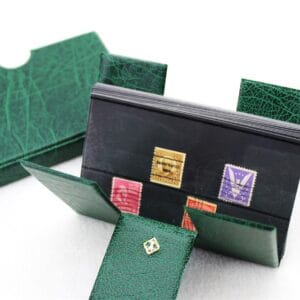 25 Black Stamp Submission Cards w 2 Strips & Display Holder | Archival Quality