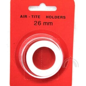 26mm AIRTITE Coin Capsule w. White Ring Lg Cent Chain Lg Cent Wreath Innovation