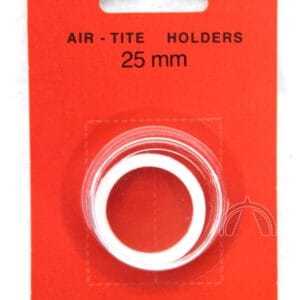 25mm Airtite Air Tight Coin Capsule w White Ring 1/2 oz Canadian Gold Maple Leaf