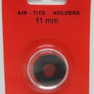 GENUINE Airtite Coin Capsule Holder with 11mm Black Ring for World Coins