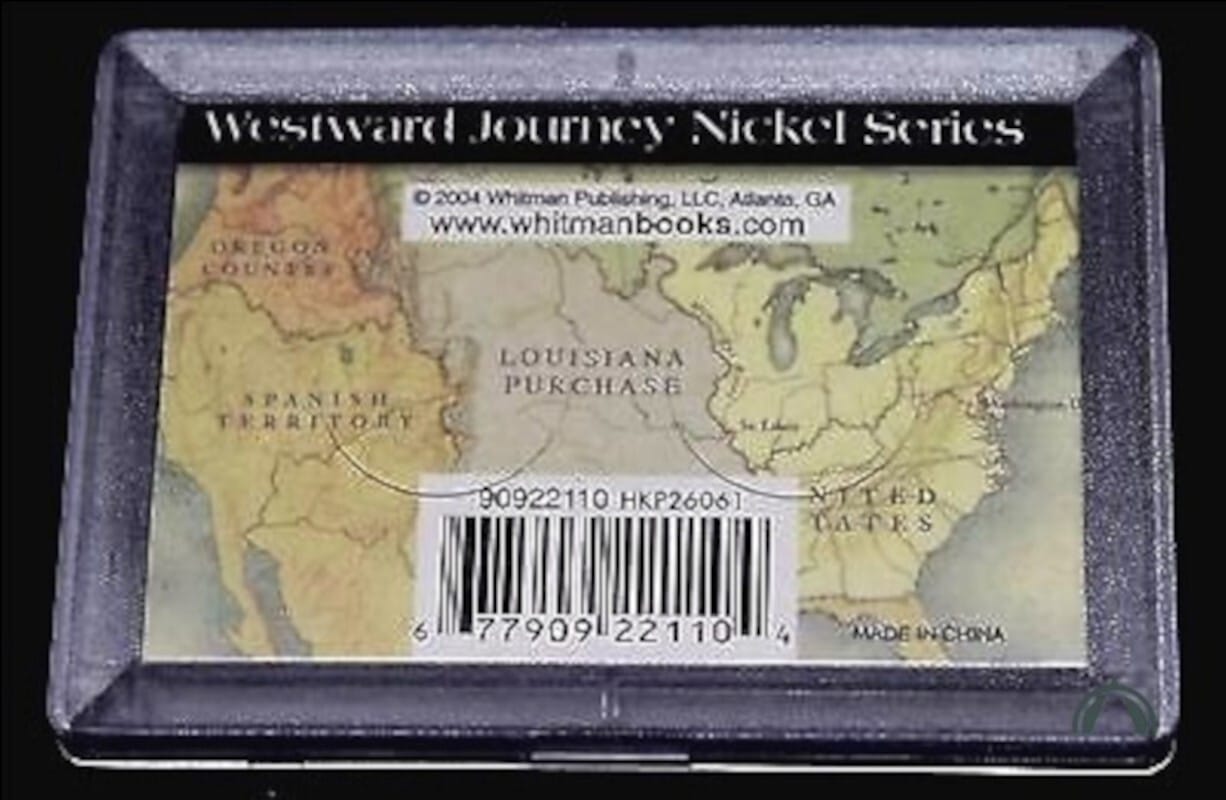 2004 Lewis &Amp; Clark Nickel Case, 2 Holes, 2X3 Frosty Case By Whitman, H.e. Harris 2 2004 LEWIS & CLARK NICKEL CASE, 2 HOLES, 2x3 FROSTY CASE BY WHITMAN, H.E. HARRIS - Image 2