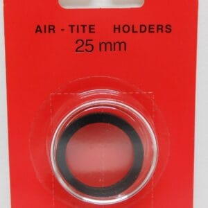 Genuine Airtite Coin Capsule w 25mm Black Ring for Canada 1/2oz Gold Maple Leaf