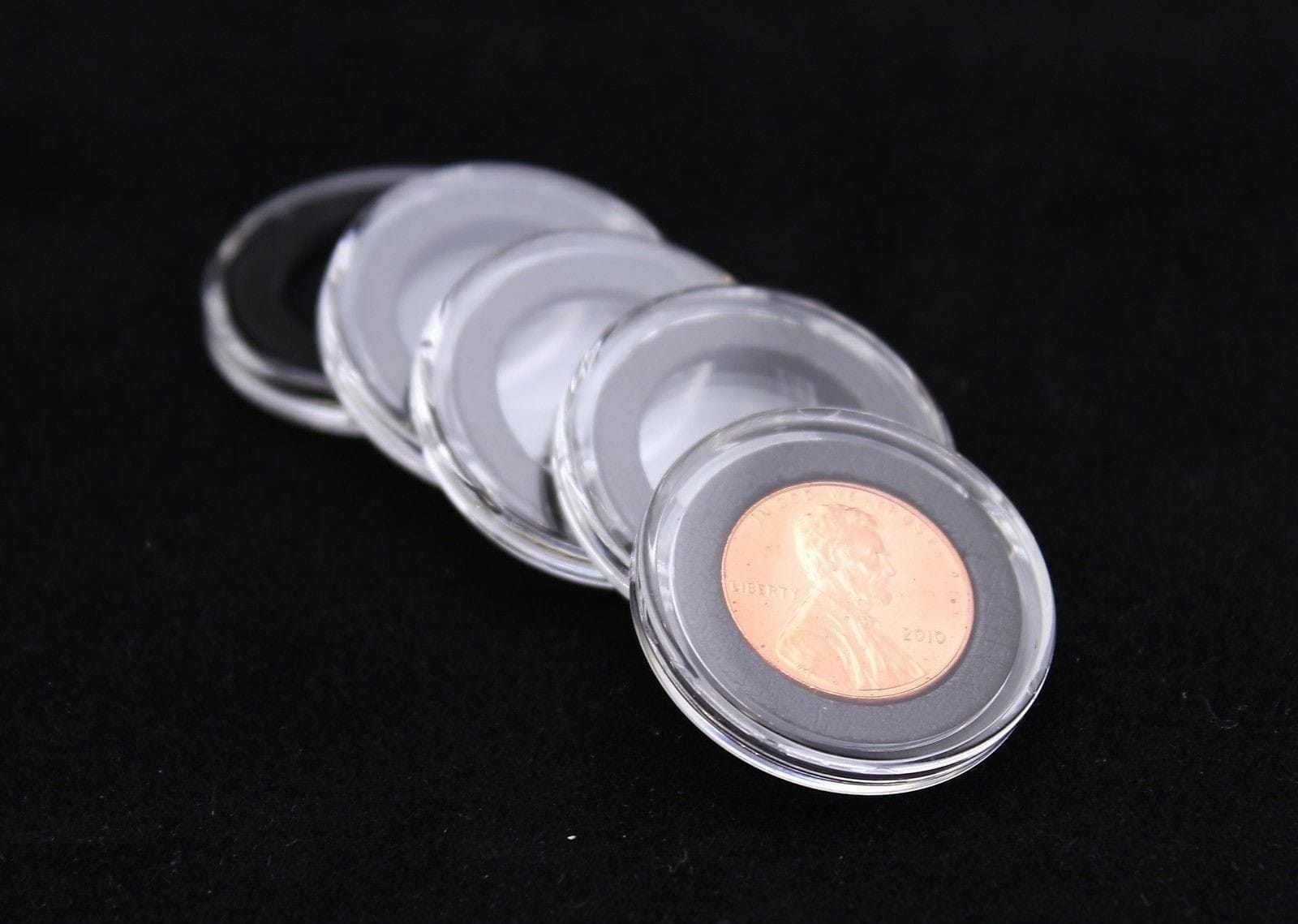 10 Genuine Airtite Coin Capsules Holder With Black Rings For Penny, 19Mm 4 10 Genuine Airtite Coin Capsules Holder with Black Rings for Penny, 19mm - Image 4