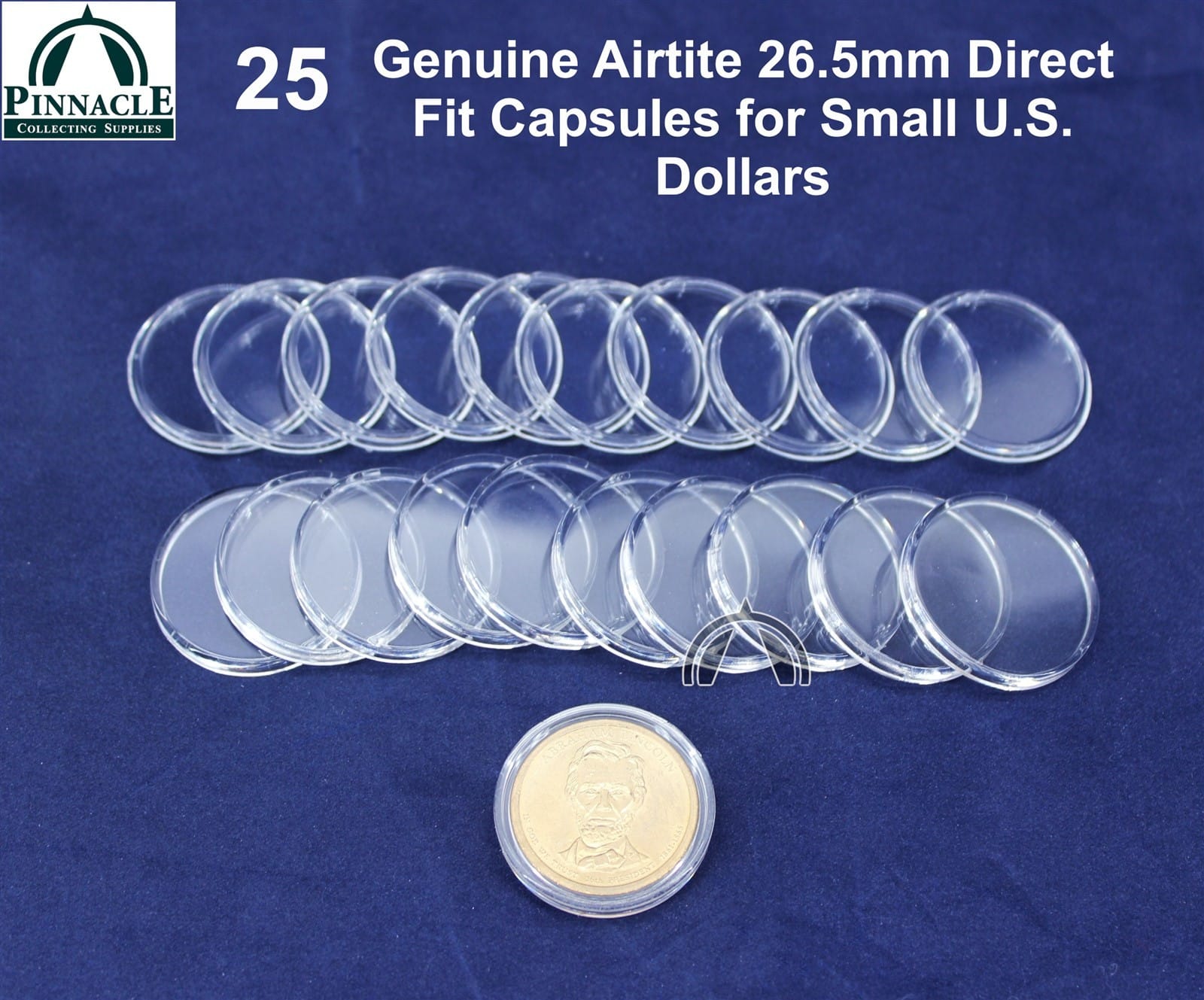 25 26.5Mm Airtite Coin Capsule Holders For Small Dollars President Sac Sba 1 25 26.5mm AIRTITE COIN CAPSULE HOLDERS FOR SMALL DOLLARS PRESIDENT SAC SBA