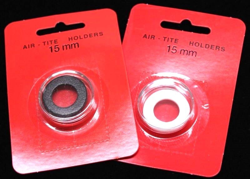 15Mm Air-Tite Coin Capsule W White Ring For Us Gold $1 1854-1889 Type 2 &Amp; 3 2 15mm Air-tite Coin Capsule w White Ring for US Gold $1 1854-1889 Type 2 & 3 - Image 2