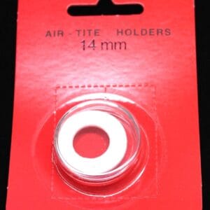 14mm AIRTITE Coin Capsule Holder with White Ring for US Silver Three Cent Coin
