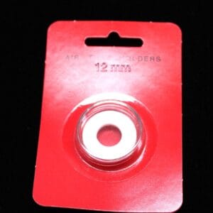 12mm GENUINE AIR-TITE CAPSULE (HOLDER) FOR COIN, AIRTITE with WHITE 12mm RING