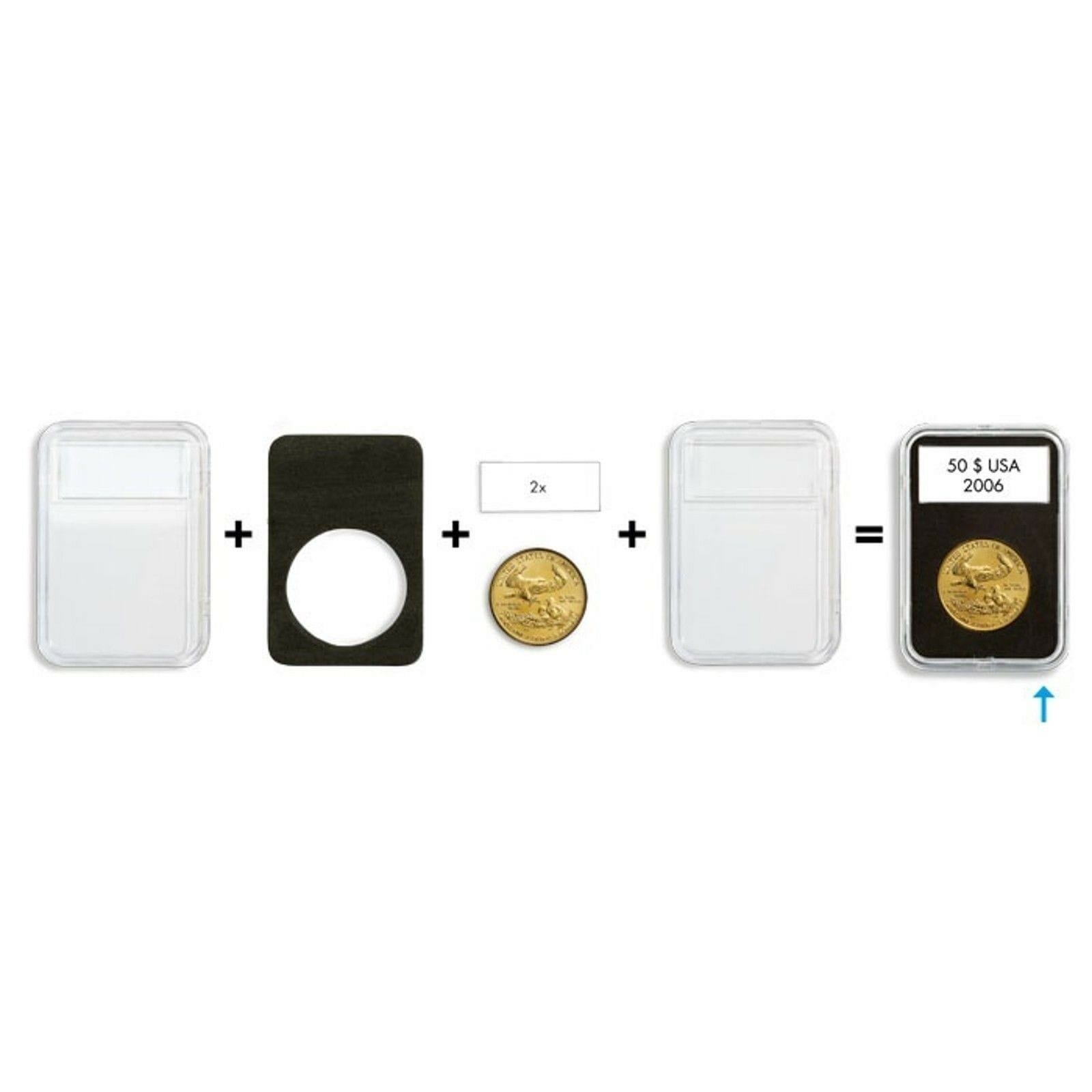 5 Pack Of Quickslab Holders 18Mm Graded Coin Slabs For Canadian Dime 4 5 Pack of QUICKSLAB Holders 18mm Graded Coin Slabs for Canadian Dime - Image 4