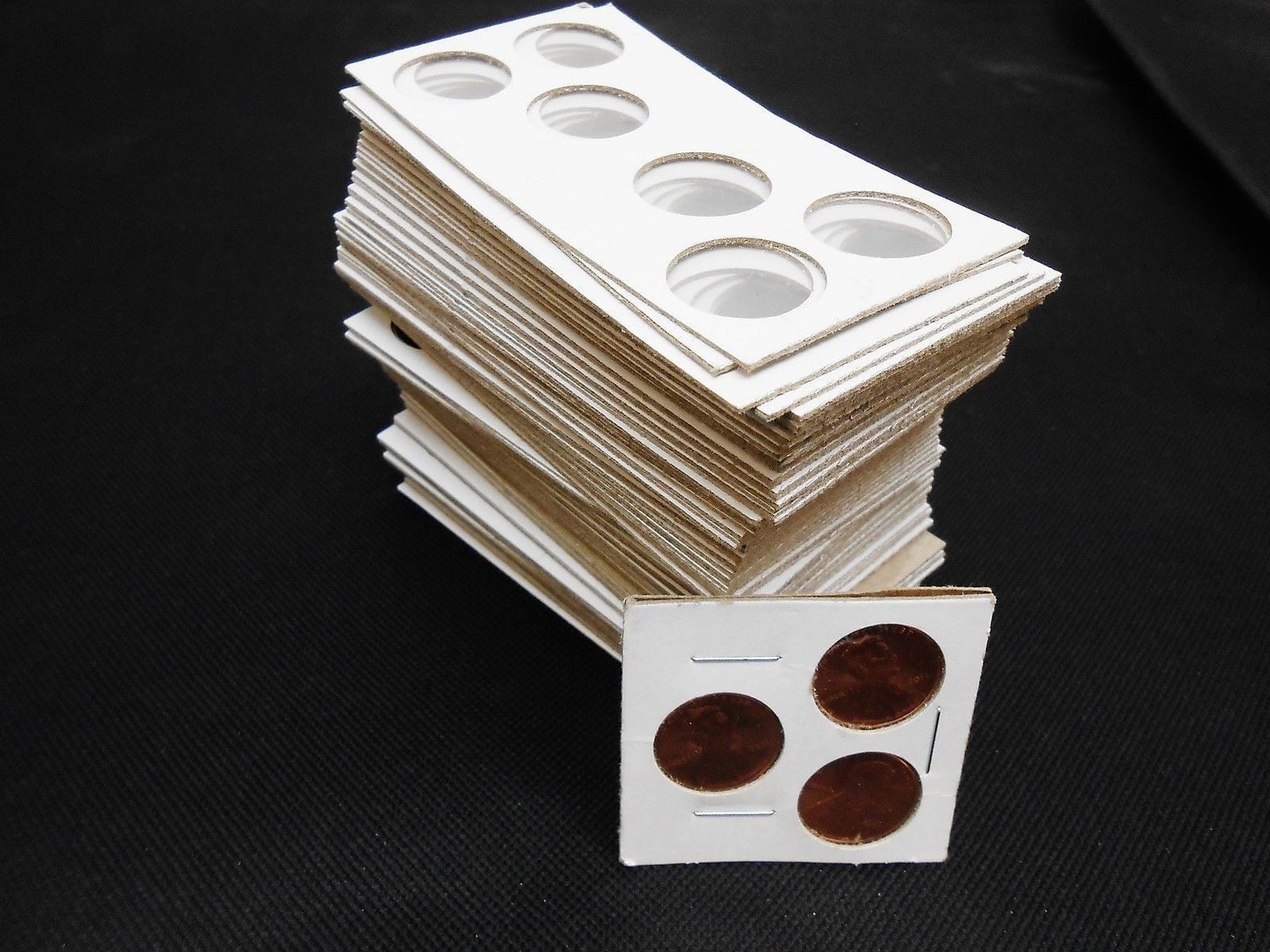 100 Heavy Duty Cardboard &Amp; Mylar 2X2 Cent Coin Holders, Holds 3 Pennies, 3 Holes 1 100 Heavy Duty Cardboard & Mylar 2x2 Cent Coin Holders, Holds 3 Pennies, 3 Holes