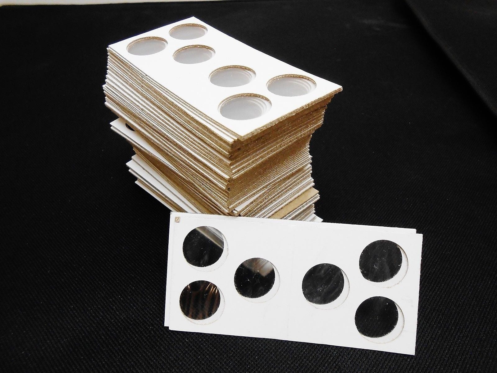 100 Heavy Duty Cardboard &Amp; Mylar 2X2 Cent Coin Holders, Holds 3 Pennies, 3 Holes 2 100 Heavy Duty Cardboard & Mylar 2x2 Cent Coin Holders, Holds 3 Pennies, 3 Holes - Image 2