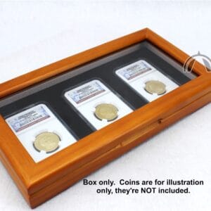 Glass top box to hold 3 NGC or PCGS slabs