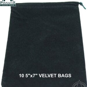 10 - 5" x 7" LARGE HUNTER DARK GREEN VELVET POUCH BAGS FOR COINS & COIN BOXES