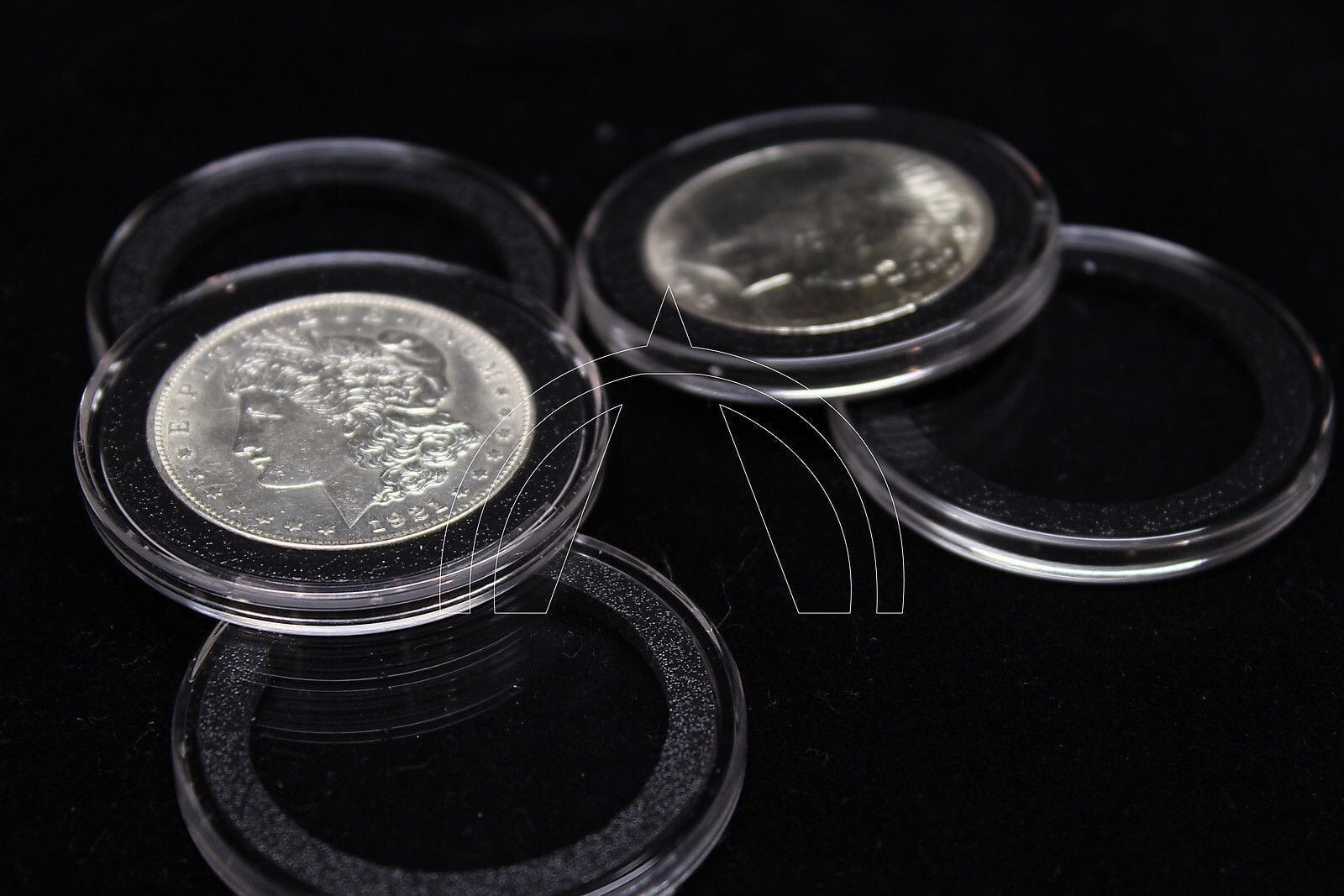 10 Genuine Airtite Coin Capsules W 38Mm Black Rings For Us Large Silver Dollars 2 10 Genuine Airtite Coin Capsules w 38mm BLACK Rings for US Large Silver Dollars - Image 2