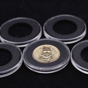 10 Airtite Holder Capsules for SBA, Small Dollar with Black 26mm Rings