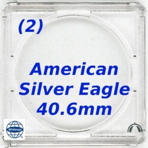 2 Whitman Clear Plastic 2x2 Snaplock Coin Holders American Silver Eagle Qty Two