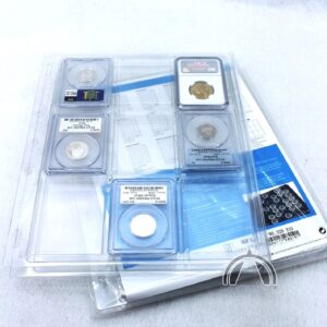 4 ALBUM PAGES FOR CERTIFIED COIN SLABS FROM PCGS NGC ANACS / BINDER PAGES