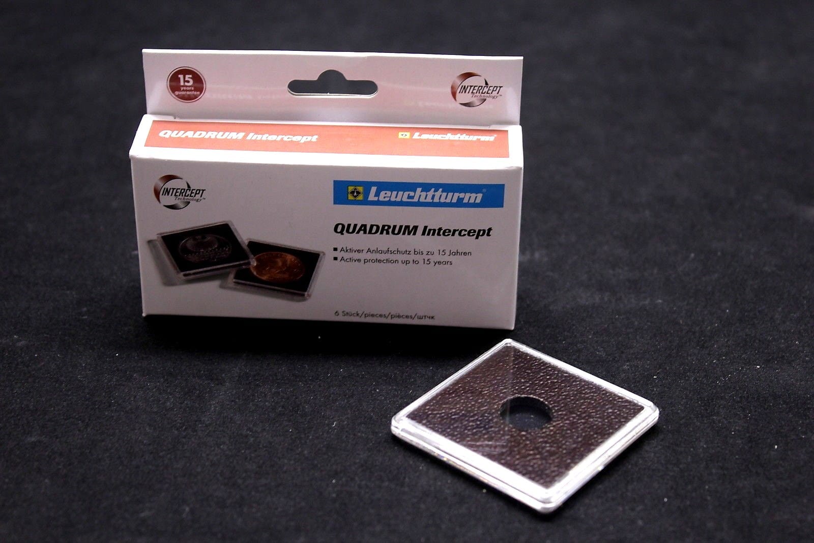 14Mm Quadrum Intercept Square Coin Capsule Holders For 1/20Oz China Gold Panda 2 14mm QUADRUM INTERCEPT Square Coin Capsule Holders for 1/20oz China Gold Panda - Image 2