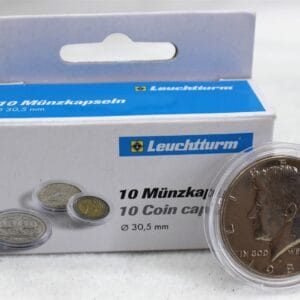 30.5mm 10 DIRECT FIT COIN CAPSULES for Liberty Franklin & Kennedy Half Dollars