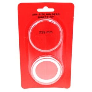 X39 GENUINE Airtite Coin Capsule w WHITE Ring for 39mm PROOF 1oz SILVER ROUNDS