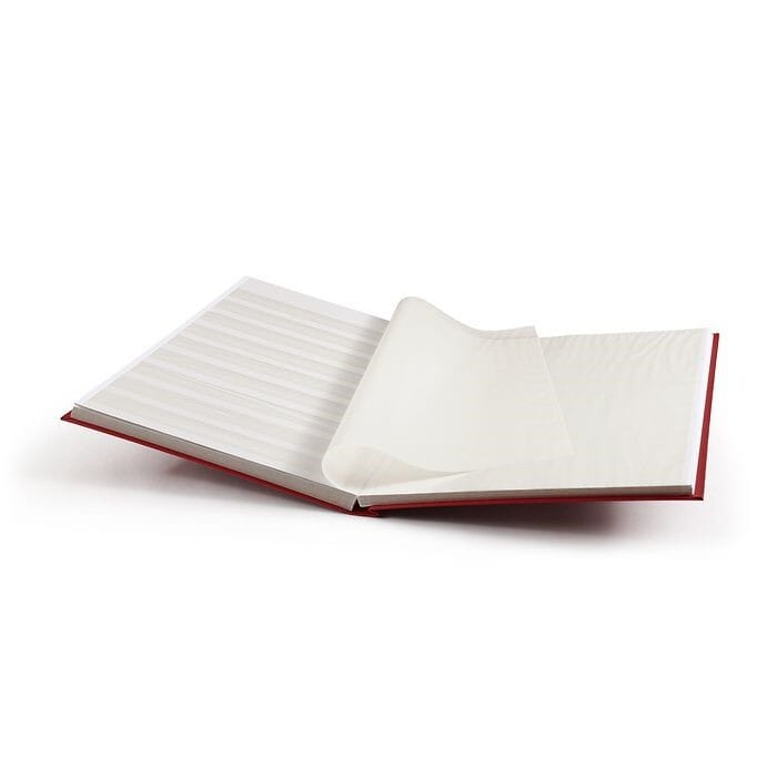 Red 32 Page Hardcover Stamp Stock Book W 9 Strips On White Pages 4 RED 32 Page Hardcover Stamp Stock Book w 9 Strips on WHITE Pages - Image 4