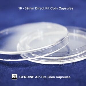 10 Pk GENUINE Direct Fit H32 AirTite Coin Capsules / Capped Bust Half 1807-1836