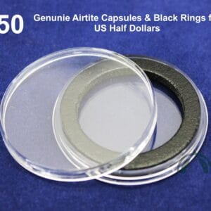 Coin capsules with 30mm black rings