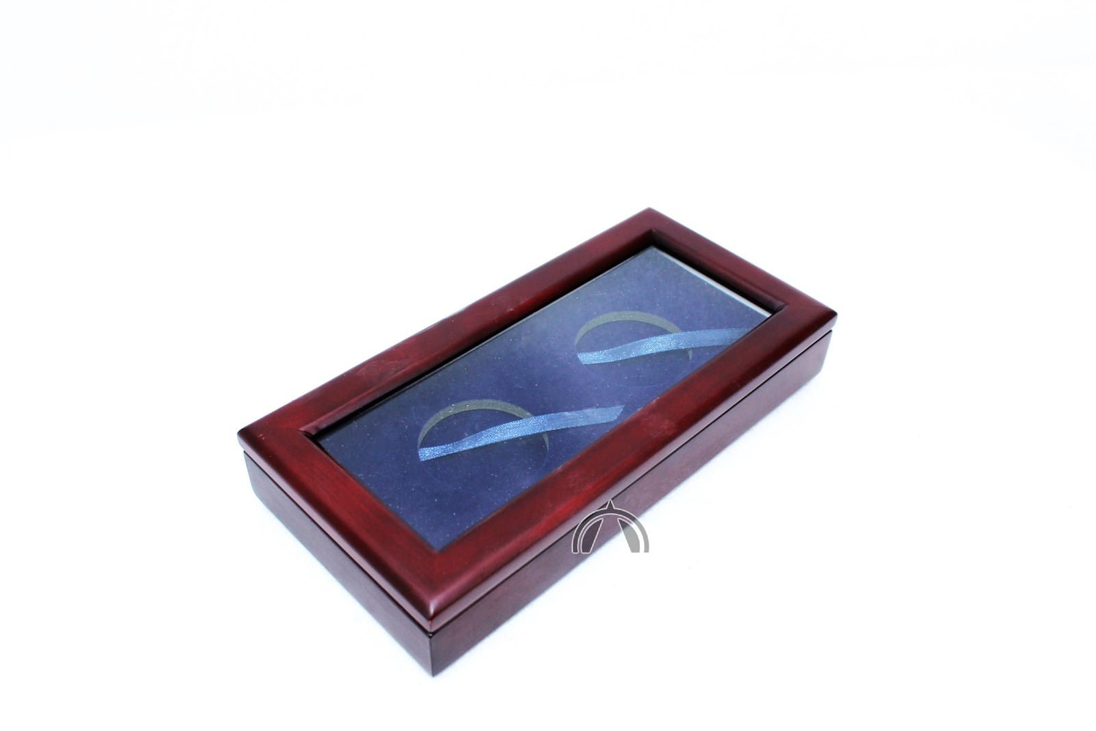 Glass Top Wood Box For Two 1Oz Silver Lady Liberty / American Silver Eagle Coins 1 Glass Top Wood Box for Two 1oz Silver Lady Liberty / American Silver Eagle Coins