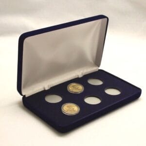 Velvet Box for 6 US Small Dollars, SAC, NA, President in Small Airtite Capsules