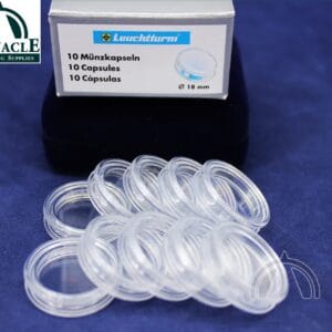 10 Direct Fit 18mm Lighthouse Coin Capsules for China 1/10 oz Gold Panda