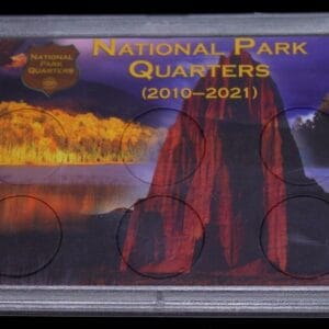 LARGE National Park Quarter Rock & Eagle Case for 6 Quarters by Whitman