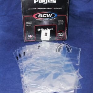 9 Pocket Pages for PSA, NGC, PCGS Certified Slabs | Archival Safe | 100 Pages