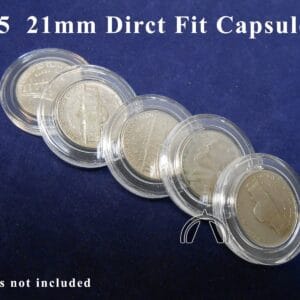 25 Direct Fit Airtite Coin Capsules | US Nickels Liberty Buffalo Jefferson 21mm