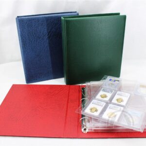 Album to hold 36 Certified Coin Slabs / Grande F RED Binder & 4 Slab Pages