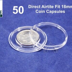 50 Genuine Airtite Direct Fit Coin Capsules for US Dimes | Model A18
