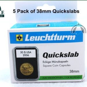 5 Pack of QUICK SLAB Coin Holders - U.S. Peace Morgan Ike Silver Dollars