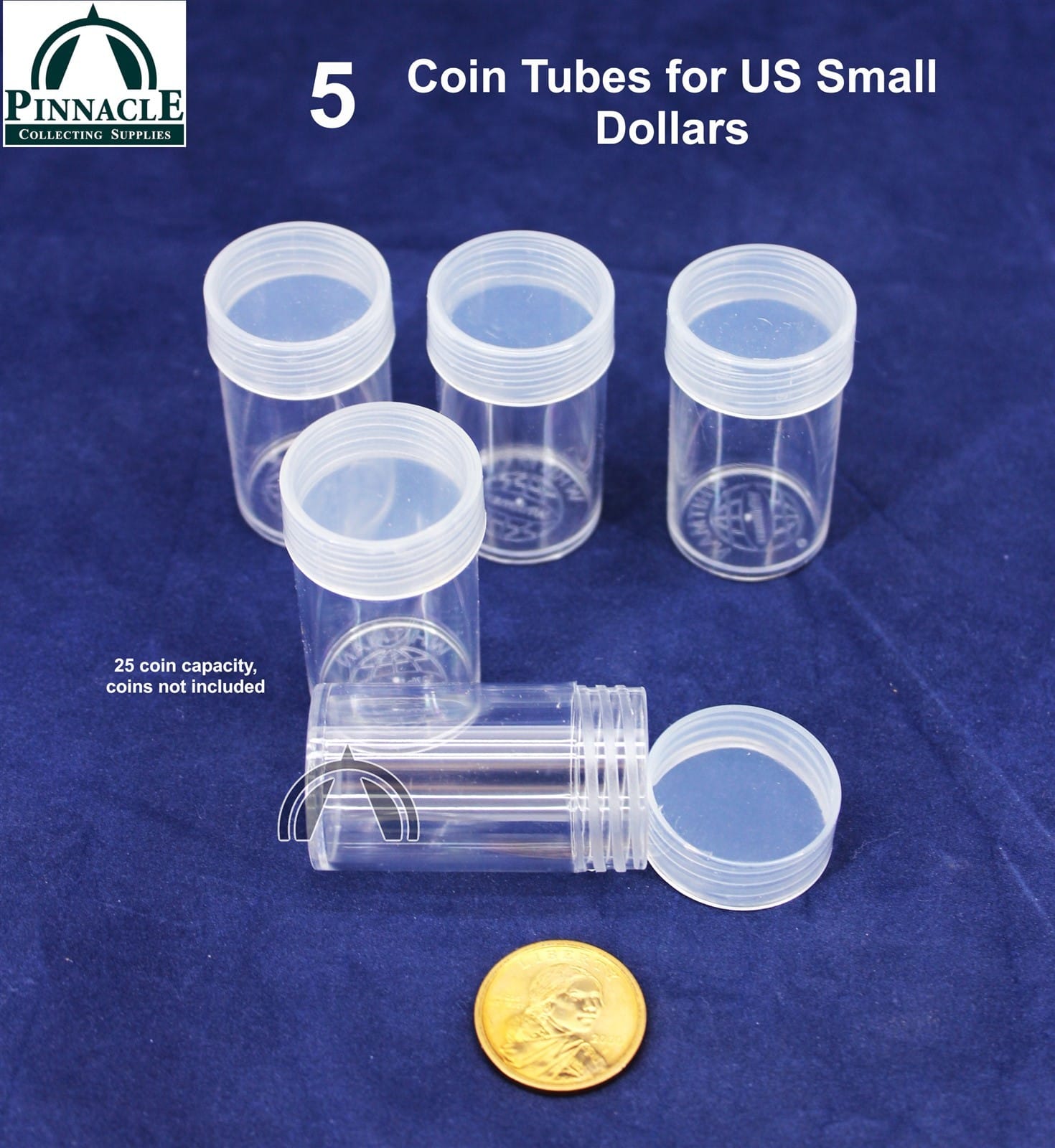5 Round Coin Tubes For Trump Dollar Coins W Screw On Lid 2 5 Round Coin Tubes for Trump Dollar Coins w Screw on Lid - Image 2