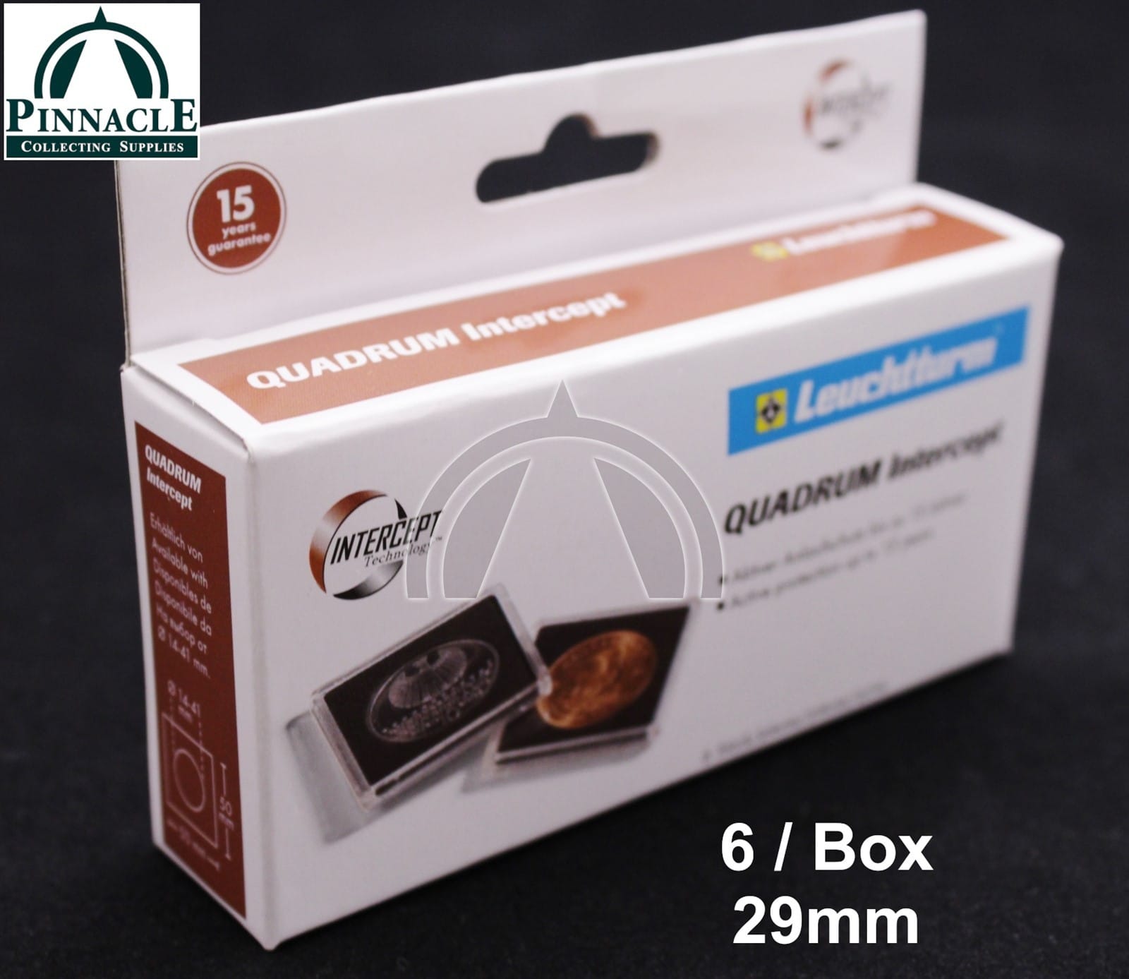 29Mm Quadrum Intercept Square Coin Capsule Holders 1/2Oz Gold Libertad / 6 Pack 1 29mm QUADRUM INTERCEPT Square Coin Capsule Holders 1/2oz Gold Libertad / 6 Pack