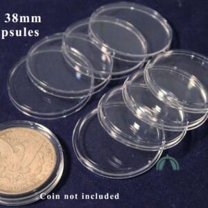 50 Direct Fit Air Tight Coin Capsule Holders for Peace Morgan Ike Silver Dollars