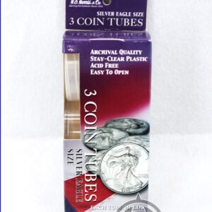 American Silver Eagle - 3 Round Coin Tubes with Screw On Lid by Whitman